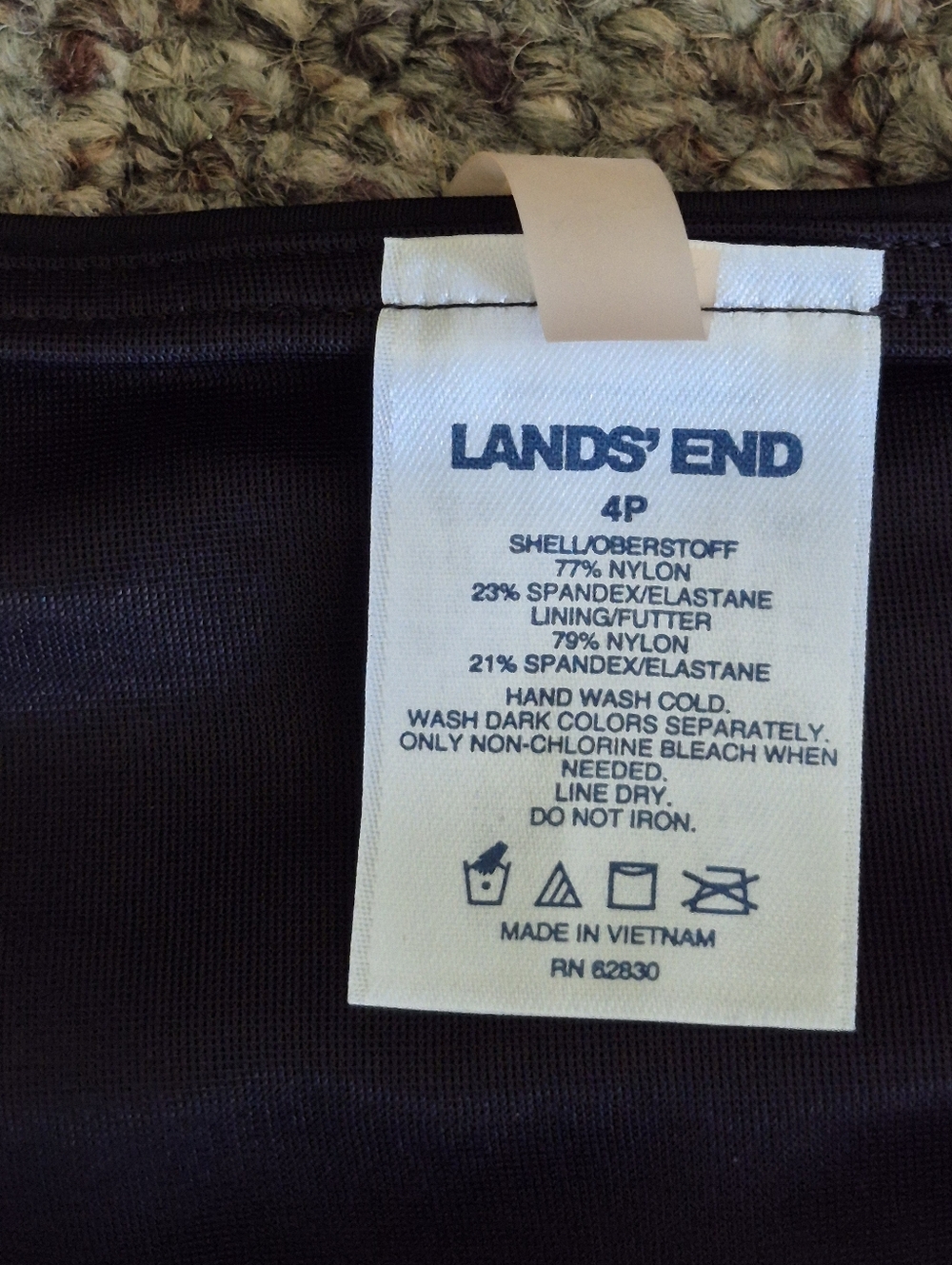 Lands' End Black Women's Swim Skirt 4P NWT - Picture 5 of 8